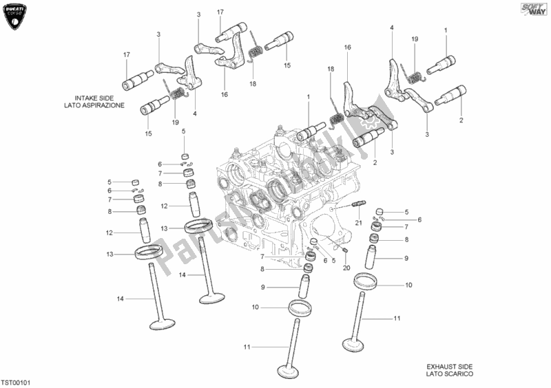 Wszystkie części do Zawór Ducati Superbike 998 RS 2003